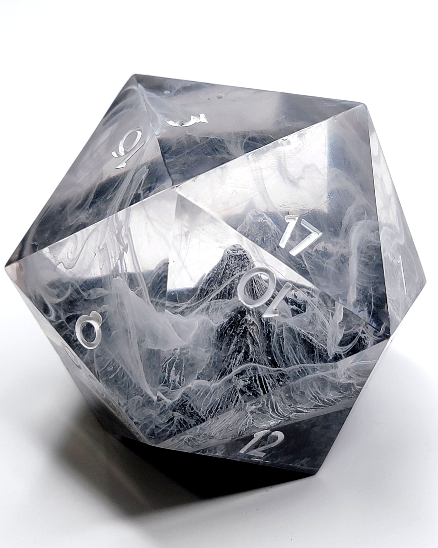 Misty Mountain 60mm - Chonk D20 | Handcrafted Dungeons and Dragons Dice
