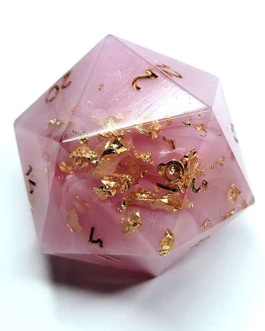 Pastel Love l 40mm Chonk -1 D20 | Handmade Dice | Hand Crafted Dungeons and Dragons Dice