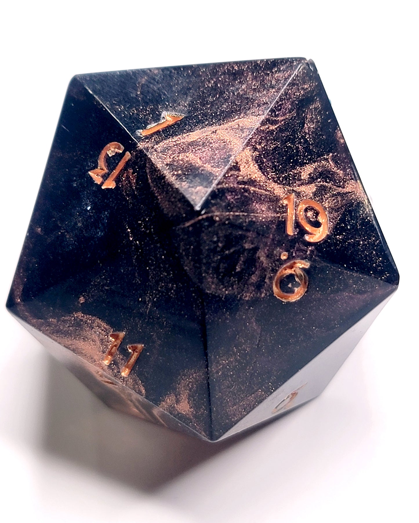Copper Ore l 40mm Chonk -1 D20 | Handmade Dice | Hand Crafted Dungeons and Dragons Dice