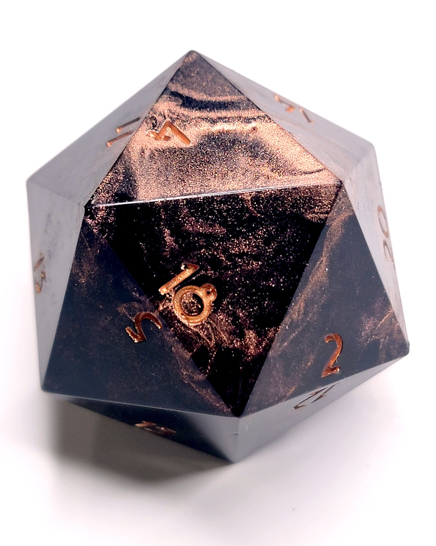 Copper Ore l 40mm Chonk -1 D20 | Handmade Dice | Hand Crafted Dungeons and Dragons Dice
