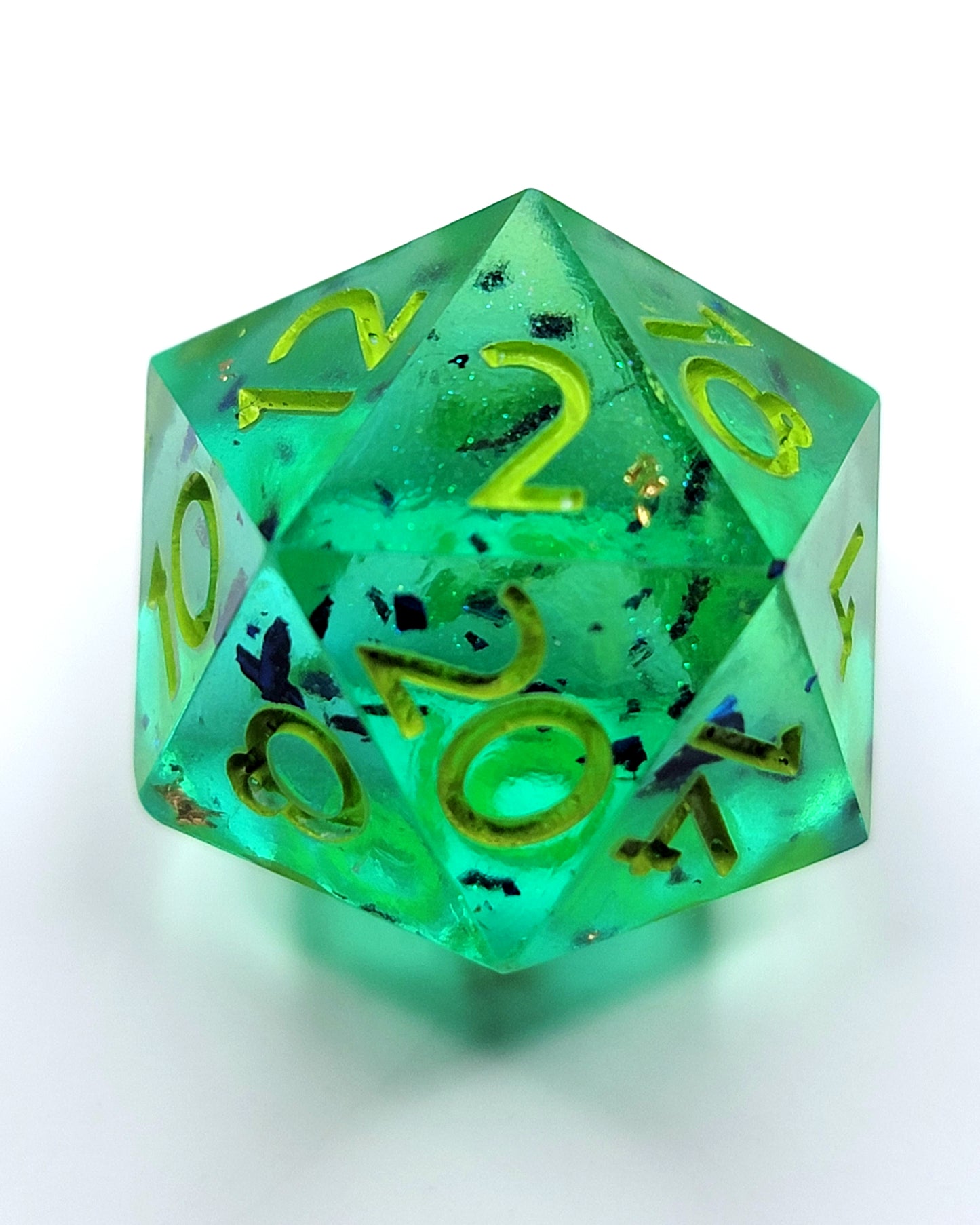 Mermaid Heart -1 D20 | Handmade Dice | Hand Crafted Dungeons and Dragons Dice