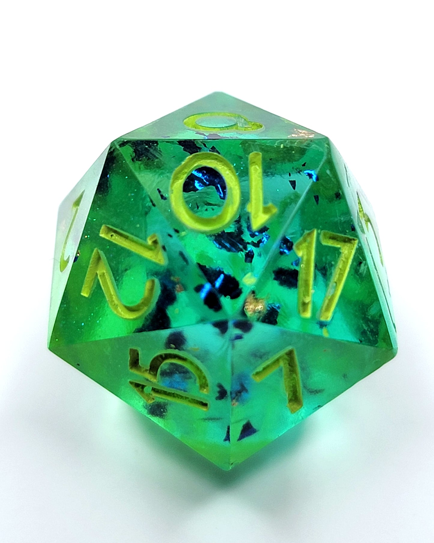 Mermaid Heart -1 D20 | Handmade Dice | Hand Crafted Dungeons and Dragons Dice