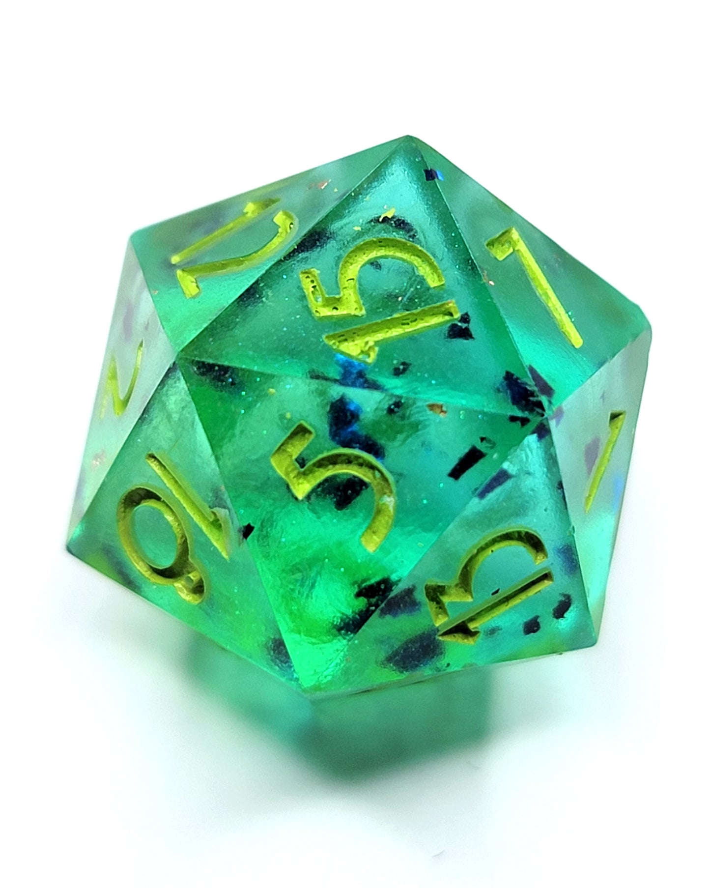 Mermaid Heart -1 D20 | Handmade Dice | Hand Crafted Dungeons and Dragons Dice