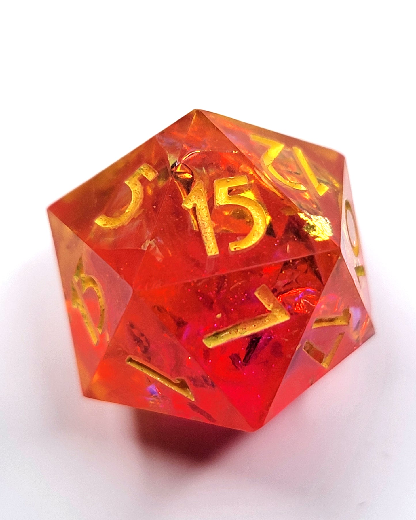 Sunset Kissed -1 D20 | Handmade Dice | Hand Crafted Dungeons and Dragons Dice