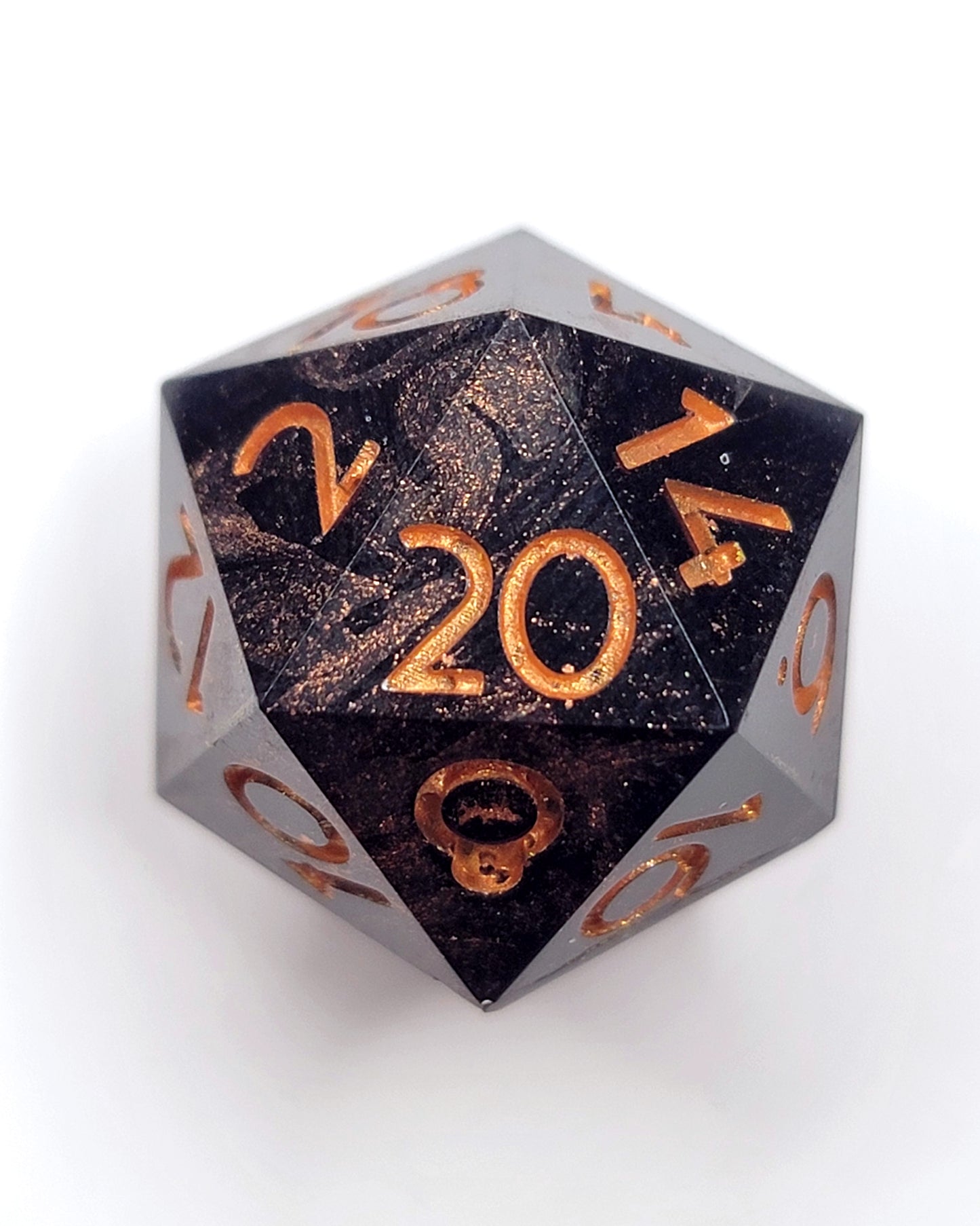 Copper Ore -1 D20 | Handmade Dice | Hand Crafted Dungeons and Dragons Dice