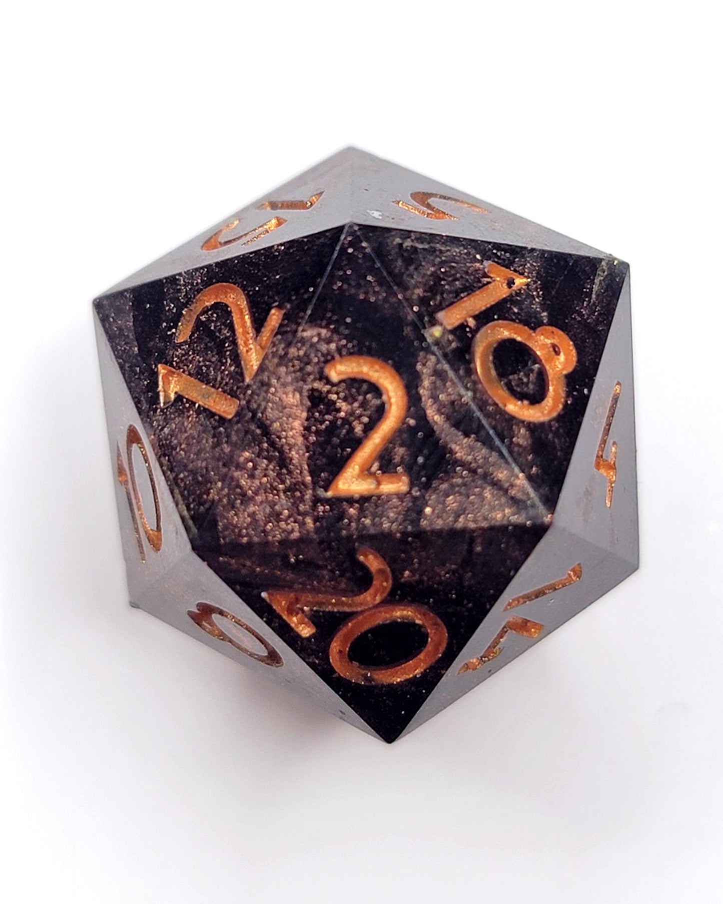 Copper Ore -1 D20 | Handmade Dice | Hand Crafted Dungeons and Dragons Dice