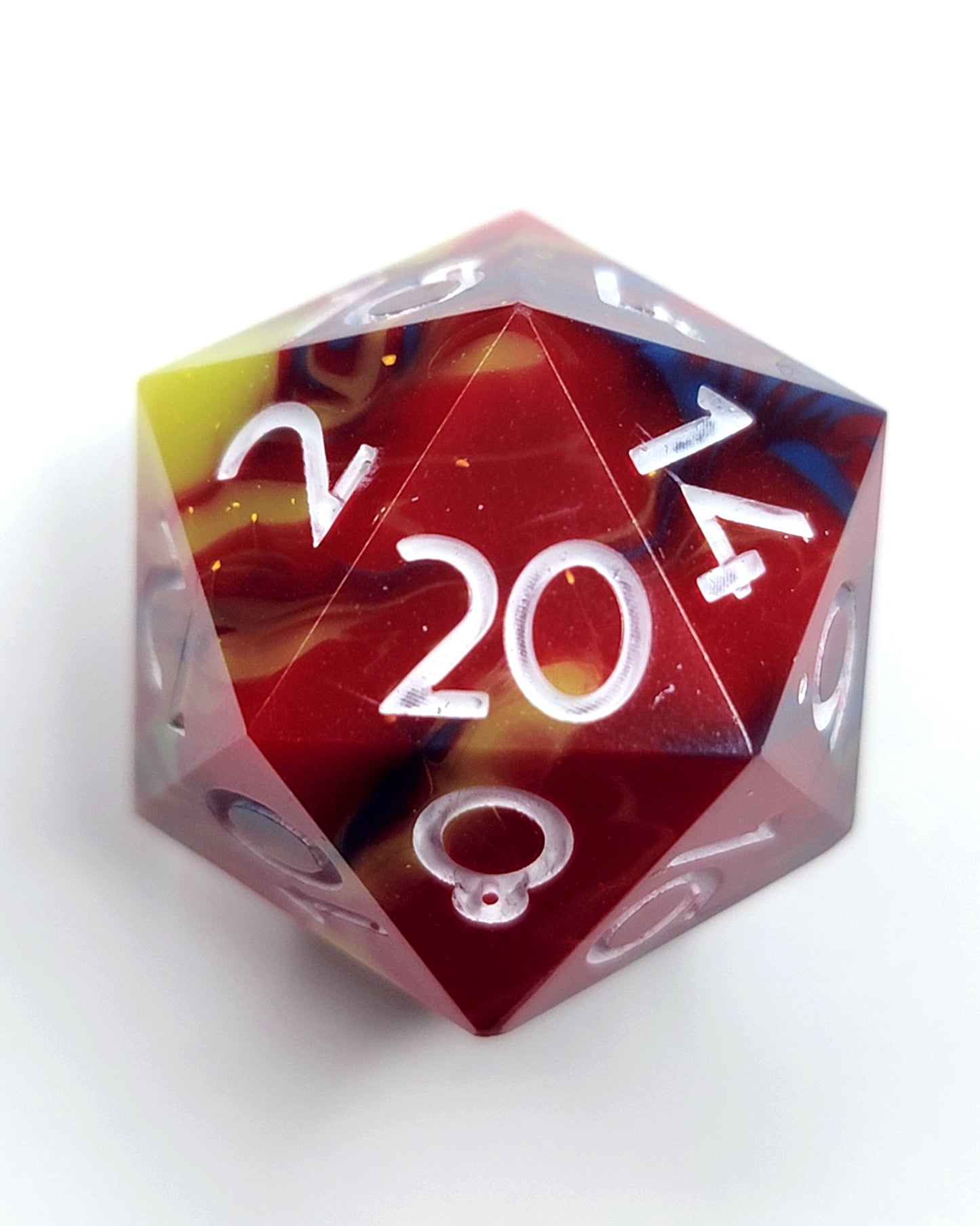 Prism Waves -1 D20 | Handmade Dice | Hand Crafted Dungeons and Dragons Dice