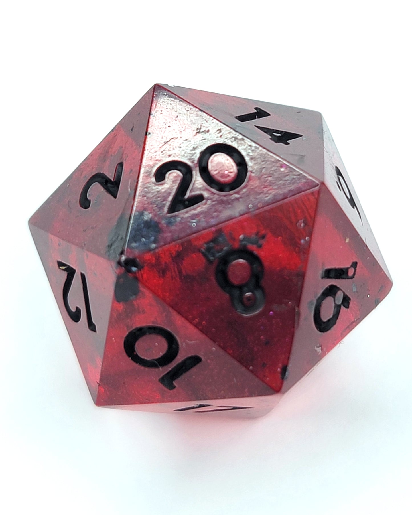 Infernal -1 D20 | Handmade Dice | Hand Crafted Dungeons and Dragons Dice