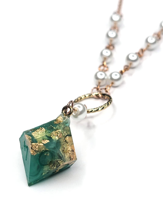 Jade Dreams - D10 Necklace | Handmade Dice Jewelry |