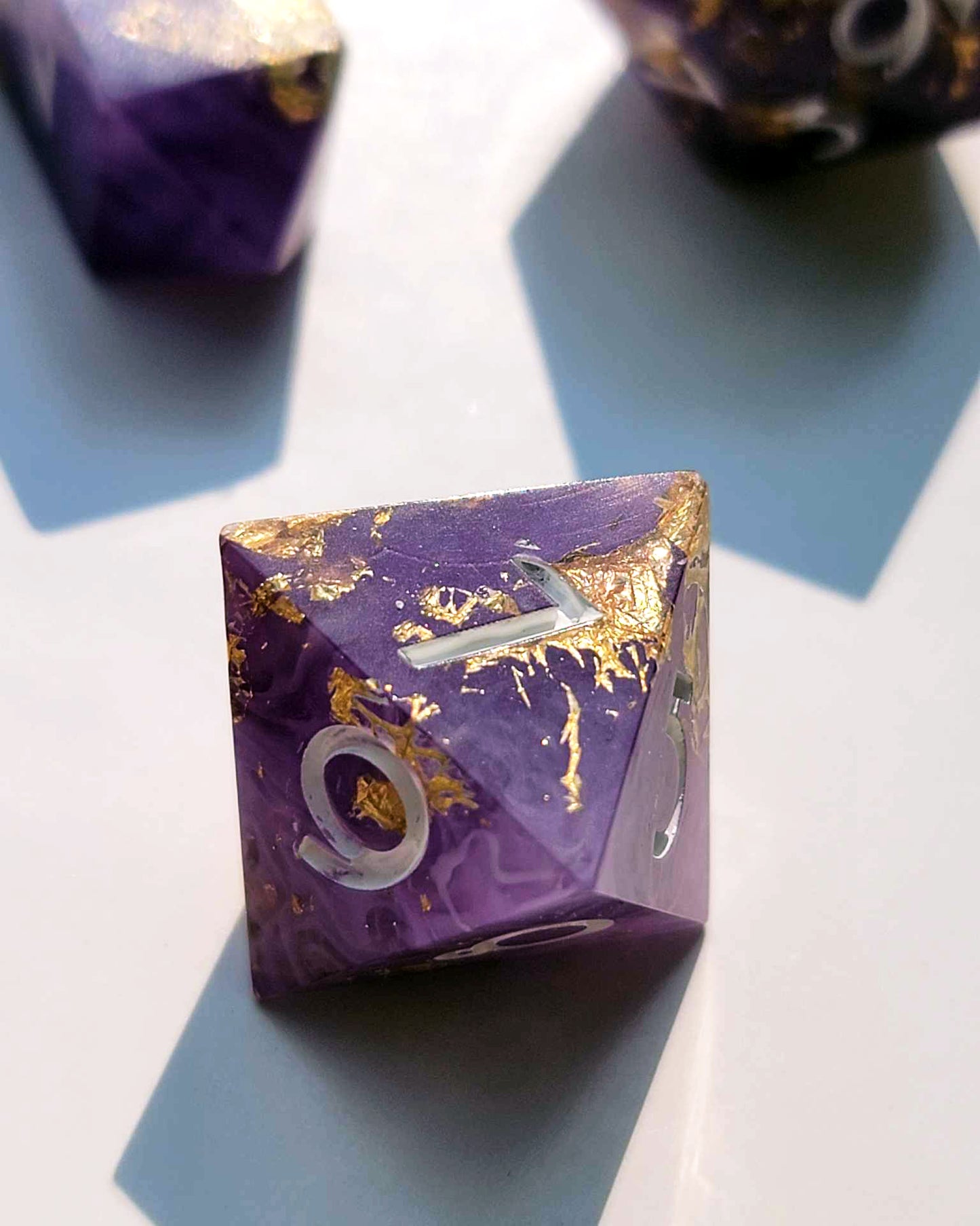 Amethyst  Dream - 7 Piece handmade D&D Dice| Hand Crafted Dungeons and Dragons Dice