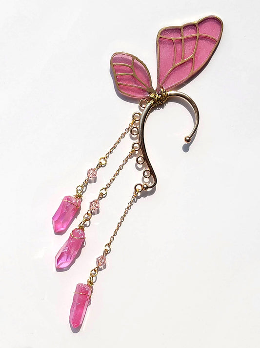 Rose gold Wing - Ear Cuff | Handmade Dice Jewelry