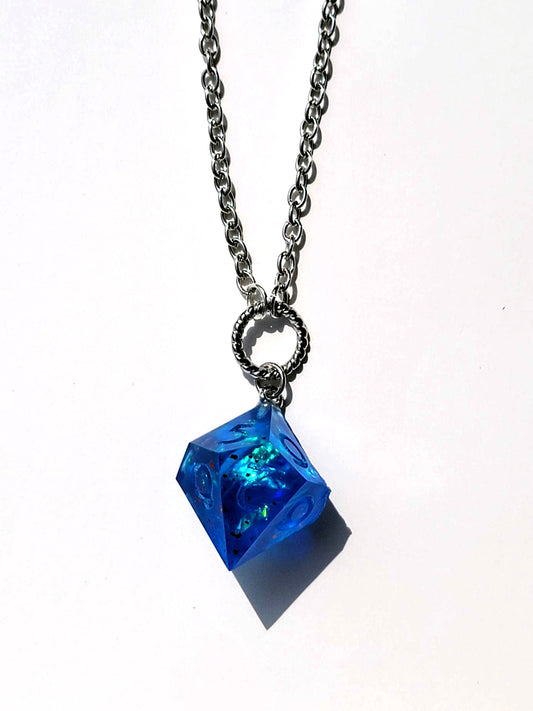 Heart of the Lagoon - D10 Necklace | Handmade Dice Jewelry |