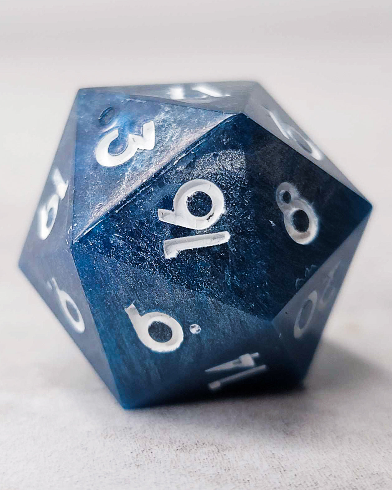 Winter Circle -1 D20 | Handmade Dice | Hand Crafted Dungeons and Dragons Dice