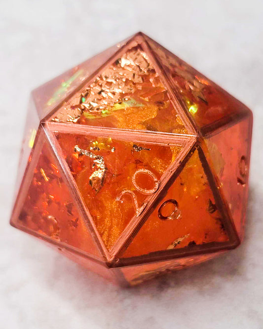 Capturing the capper Sun l 40mm Chonk -1 D20 | Handmade Dice | Hand Crafted Dungeons and Dragons Dice