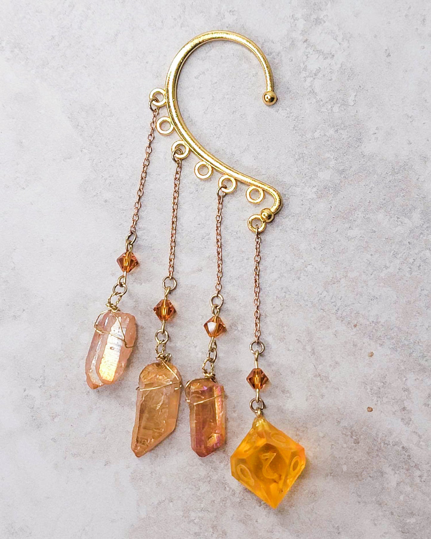 The Sun - Ear Cuff | Handmade Dice Jewelry