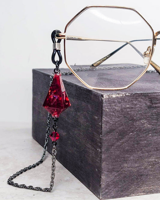 Vampire Bite - D4 Dice Glasses Chain