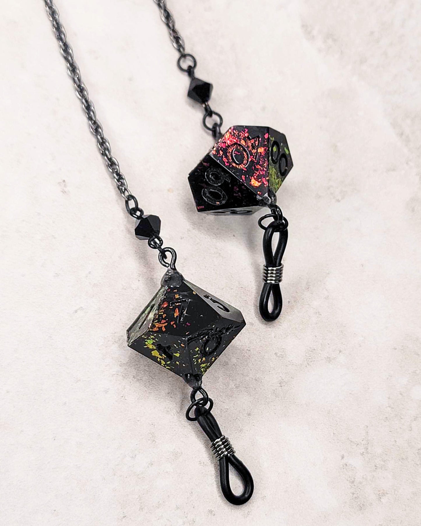 Embers - D10 Dice Glasses Chain