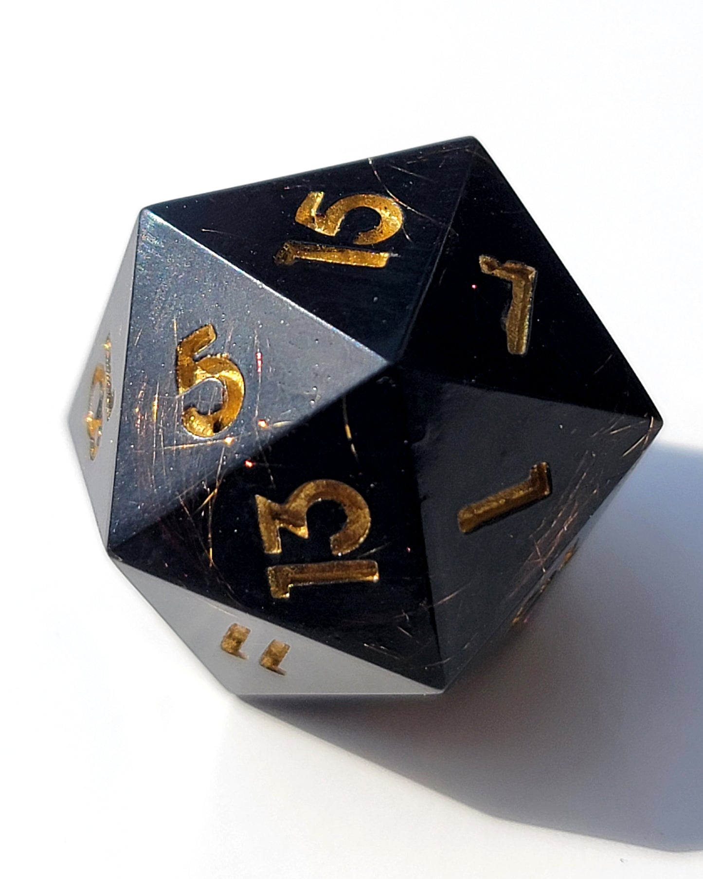 Gold Ore Single D20 | Handmade Dice | Hand Crafted Dungeons and Dragons Dice