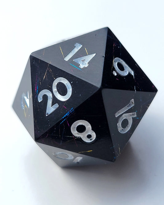 Quursor Fiber Single D20 | Handmade Dice | Hand Crafted Dungeons and Dragons Dice