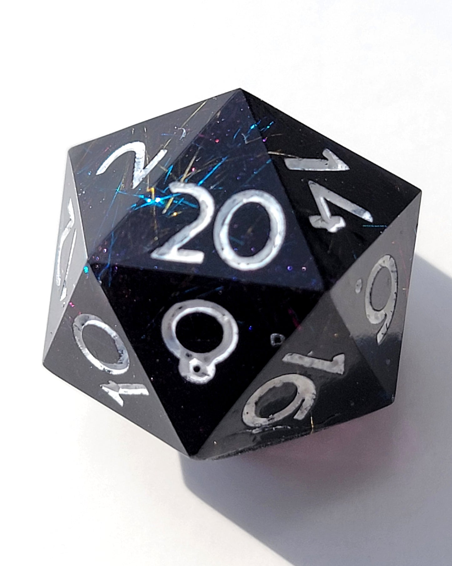Quursor Fiber -1 D20 | Handmade Dice | Hand Crafted Dungeons and Dragons Dice