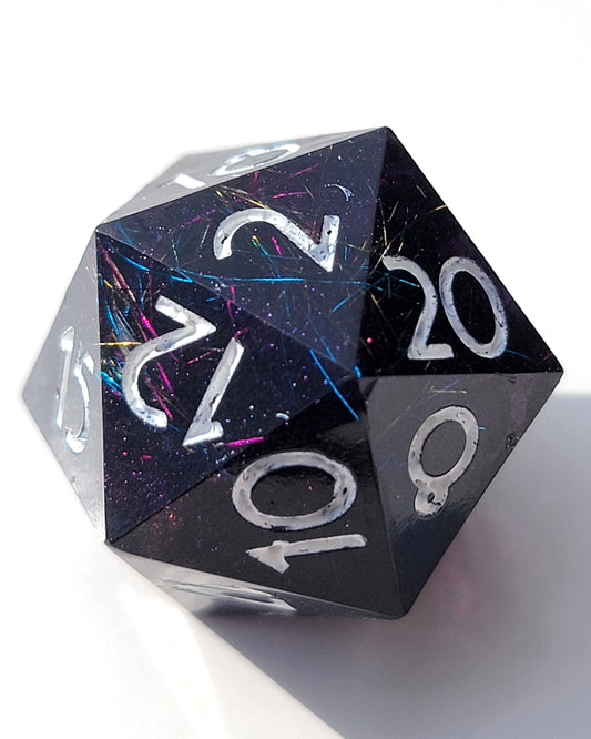 Quursor Fiber -1 D20 | Handmade Dice | Hand Crafted Dungeons and Dragons Dice