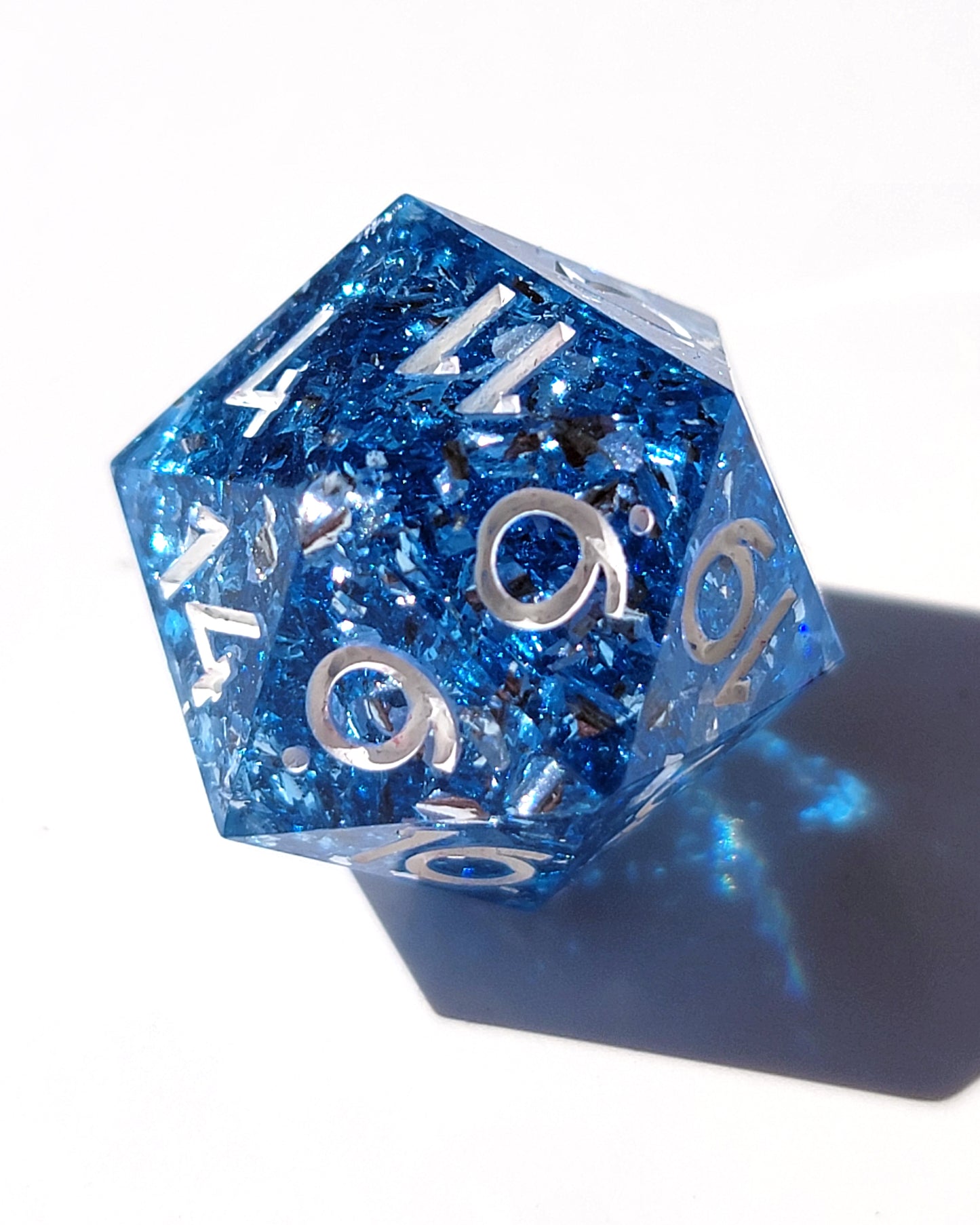 Star of Winter - Single D20 handmade D&D Dice| Hand Crafted Dungeons and Dragons Dice
