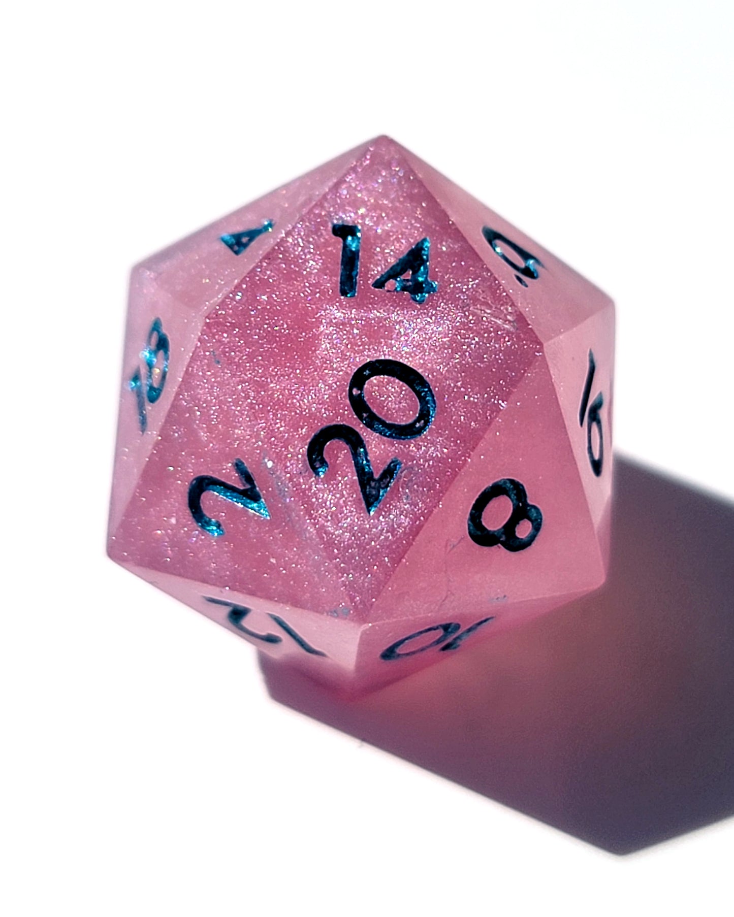 Cotton Candy delights -Single D20 | Handmade resin dice | Handcrafted D&D Dice | Handmade Dungeons and Dragons Dice