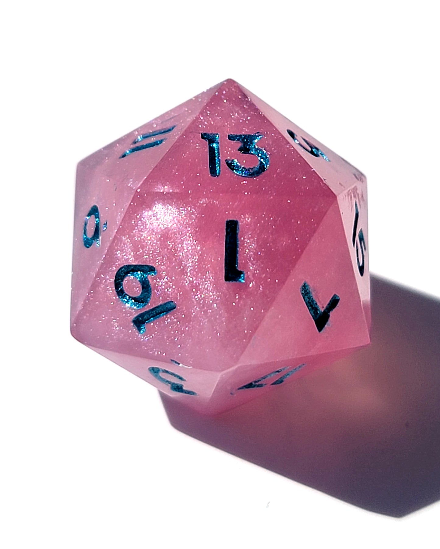 Cotton Candy delights -Single D20 | Handmade resin dice | Handcrafted D&D Dice | Handmade Dungeons and Dragons Dice