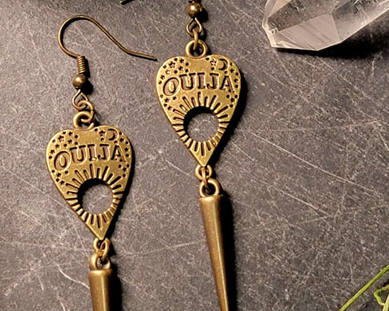 Ouija Earrings | Creepy Jewelry