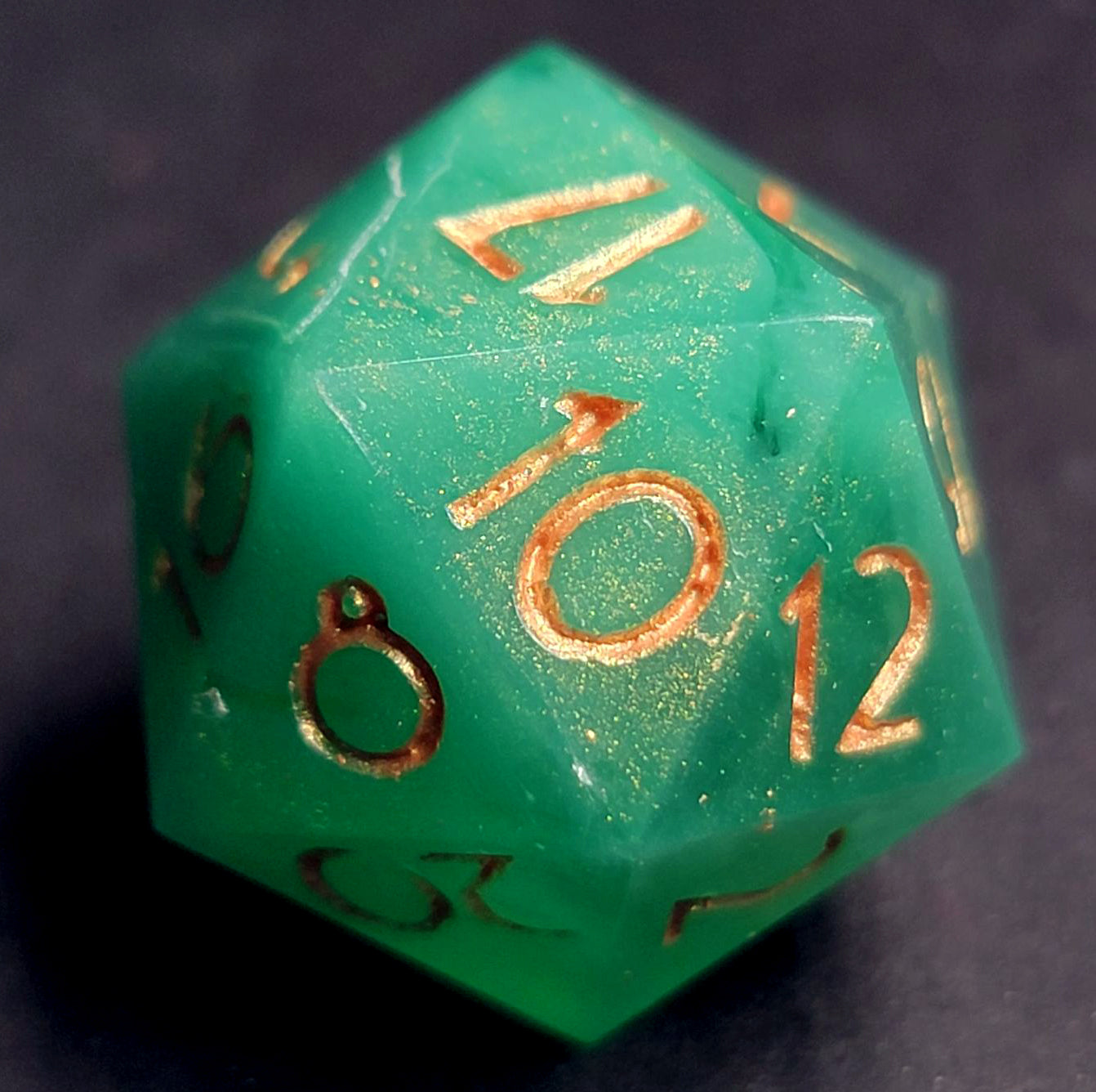 Sea Foam Desires - Single D20 D&D Dice| Hand Crafted Dungeons and Dragons Dice