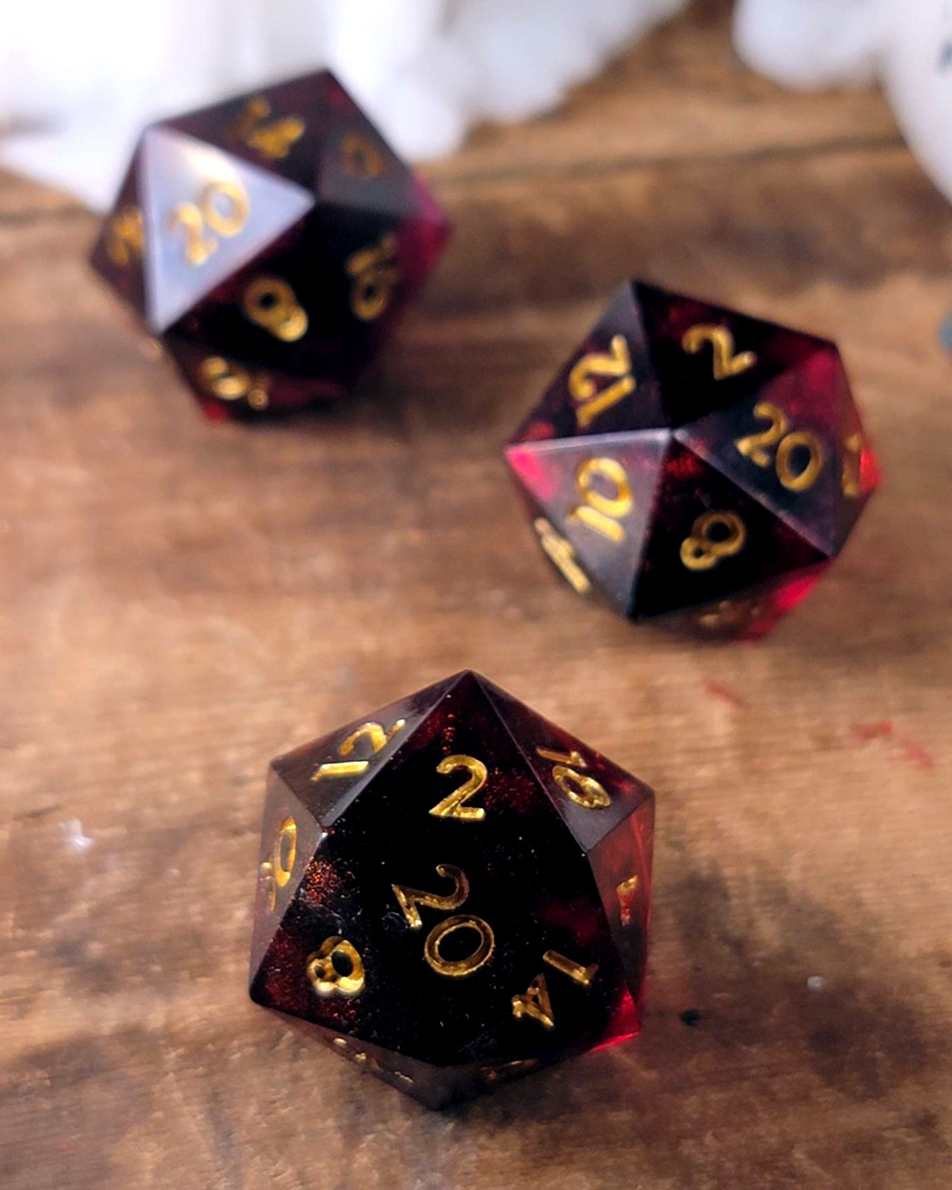 Tears of Wrath - D20 D&D Dice| Hand Crafted Dungeons and Dragons Dice