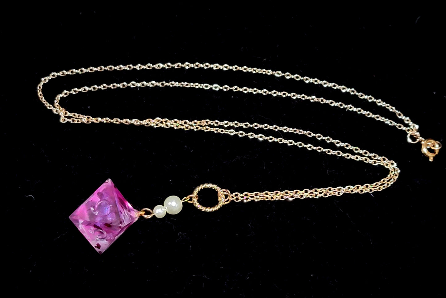 Pursuit of Romance - D8 Necklace | Handmade Dice Jewelry |