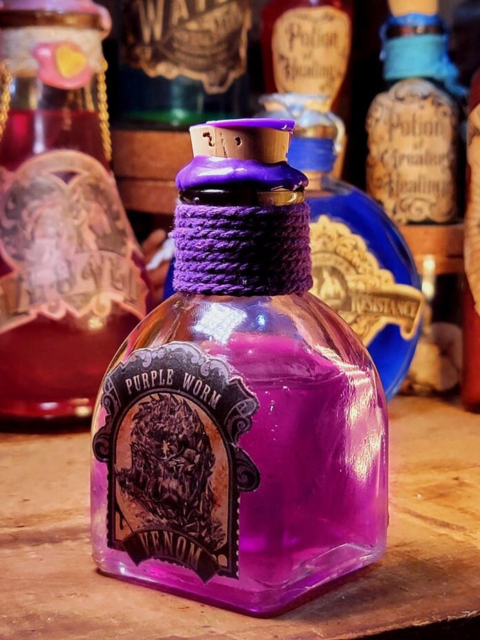 Purple Worm Venom  | Apothecary Potion | Potion decoration | DND Prop |